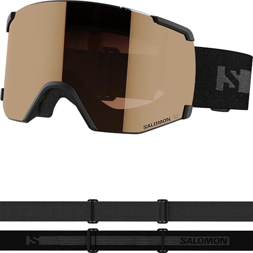 Salomon S/view Access Unisex-Brille Ski Snowboarden, Erweitertes Sichtfeld, Augenermüdung und Blendreduzierung und kein Beschlagen mehr, Schwarz