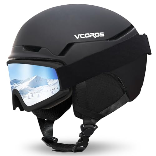 VCOROS Skihelm mit Skibrille DXH-816 Skihelme für Erwachsener Damen Herren