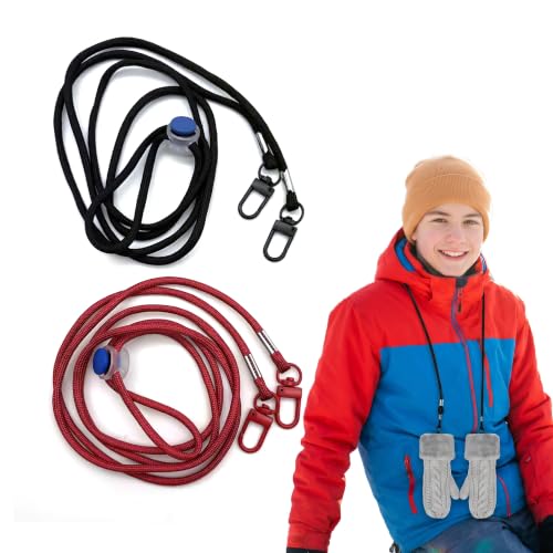 DHER 2 Stück Ski Handschuhe Lanyard Verstellbares Anti-Verlust