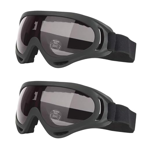 gotyou 2 Stück Outdoor-Schutzbrillen, Fahrradbrille Winddicht, Brille Winddicht Staubschutz Fliegerbrille, Schutzbrille Sanddichte Gläser, Tactical Schutzbrille, für Die Tägliche Freizeit, Surfen