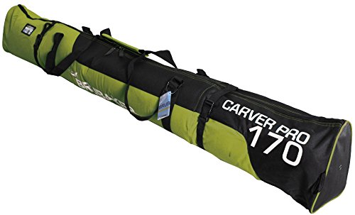 BRUBAKER Henry Skisack Carver PRO 2.0 gepolsterte Skitasche Gelbgrün/Schwarz 170 cm