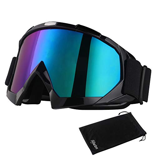Japace Motorradbrillen Skibrille Anti Fog UV Schutzbrille mit Double Lens Schaumstoffpolsterung für Outdoor Aktivitäten Skifahren Radfahren Snowboard Wandern Augenschutz