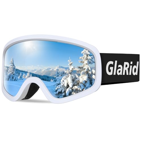 GlaRid Skibrille für Kinder 4-12 Jahre, Anti-Fog & UV400 Schutz