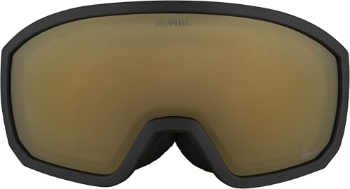 ALPINA Kinder Scarabeo Jr. Q-lite Skibrille, black matt, One Size
